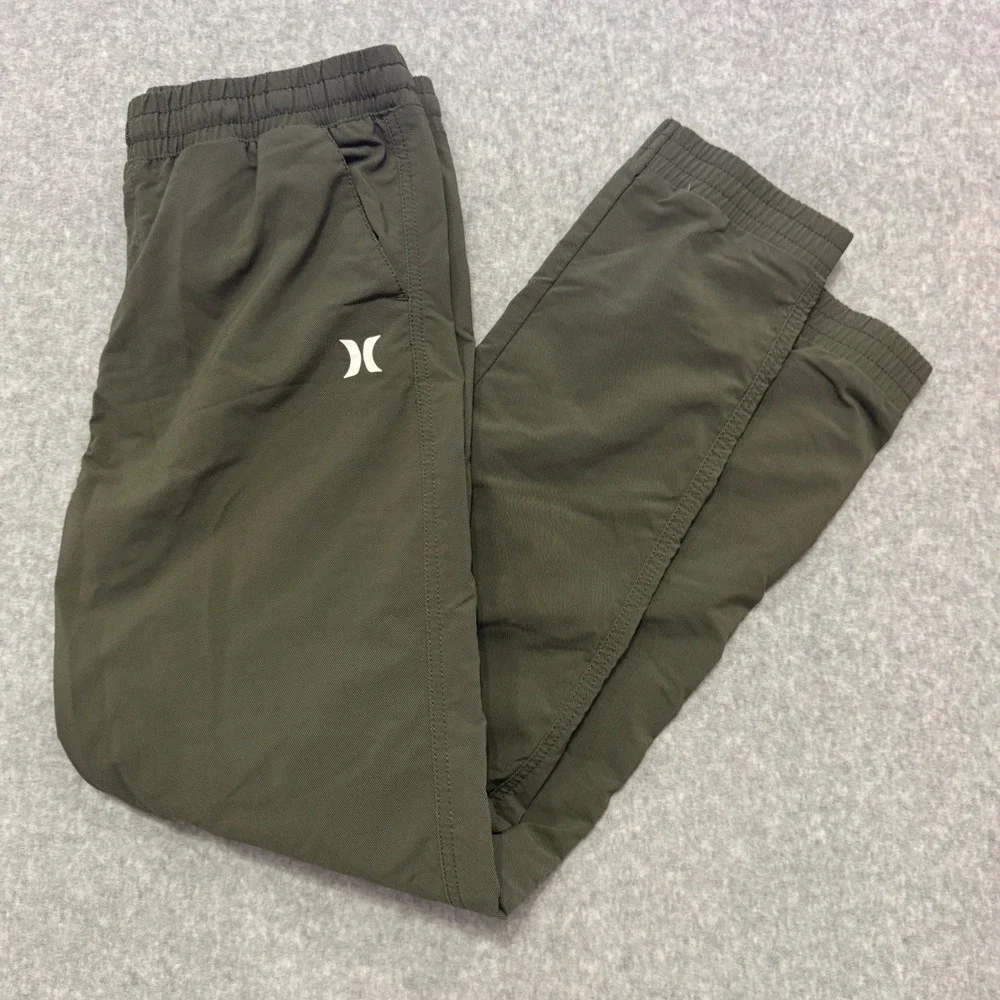 Hurley Kids XL Olive Green H2O-Dri Jogger Pants Elastic Waist Athletic Trousers